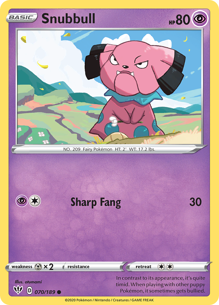 Snubbull (070/189) [Sword & Shield: Darkness Ablaze] | Pegasus Games WI