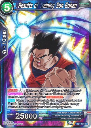 Results of Training Son Gohan [TB1-028] | Pegasus Games WI