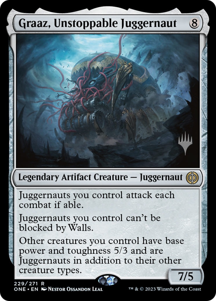 Graaz, Unstoppable Juggernaut (Promo Pack) [Phyrexia: All Will Be One Promos] | Pegasus Games WI