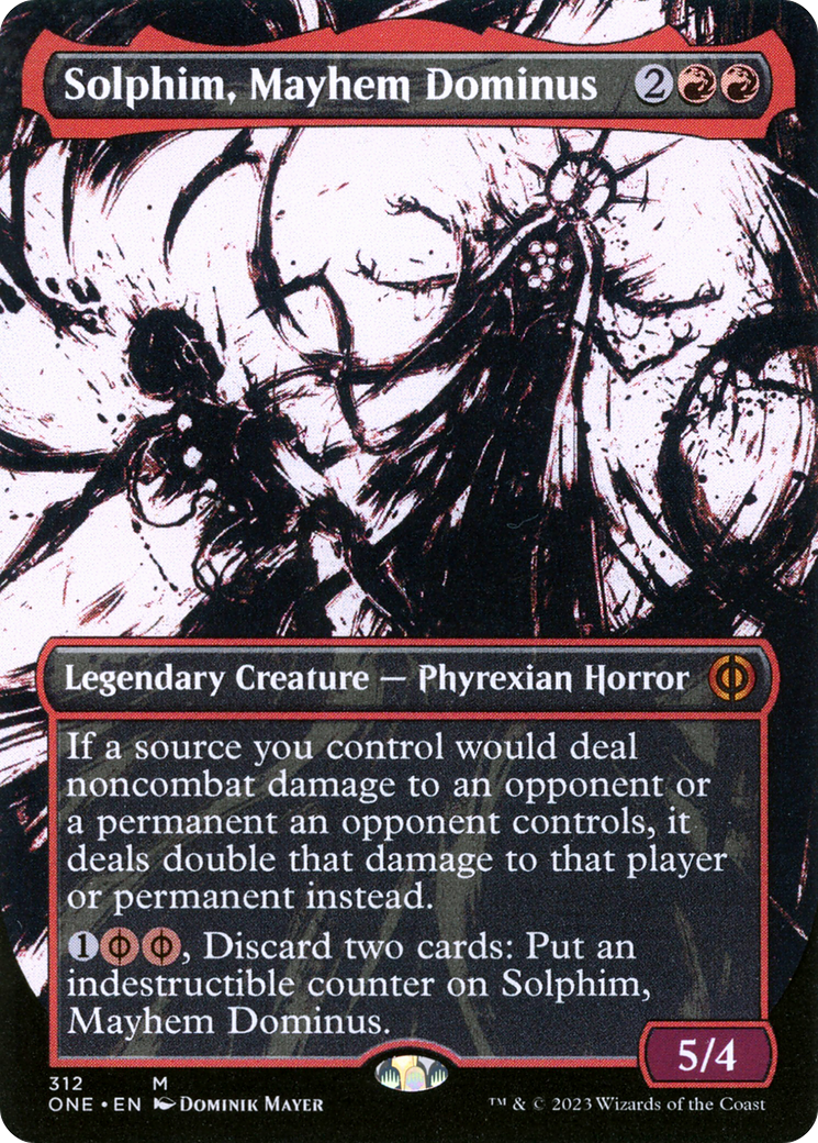 Solphim, Mayhem Dominus (Borderless Ichor) [Phyrexia: All Will Be One] | Pegasus Games WI
