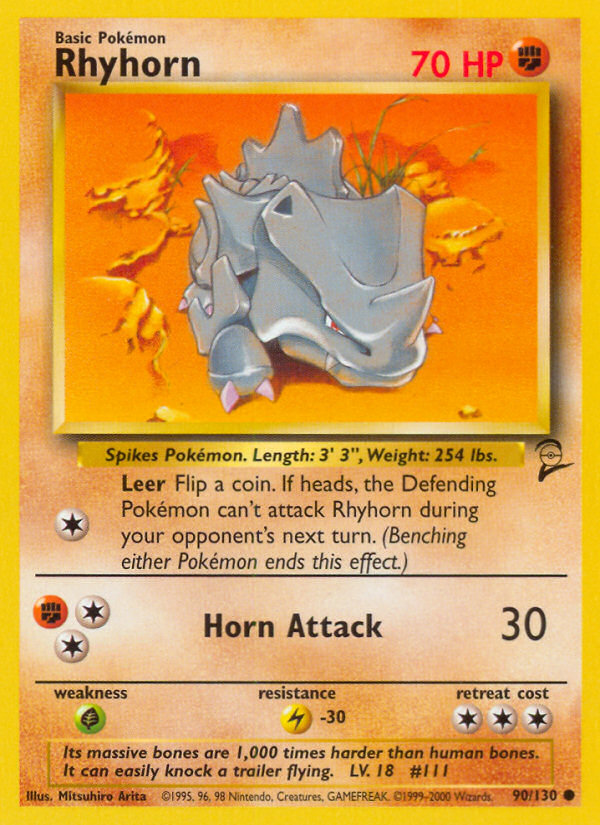 Rhyhorn (90/130) [Base Set 2] | Pegasus Games WI