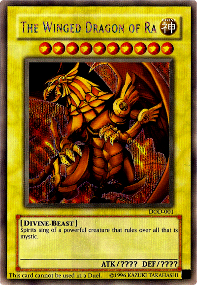 The Winged Dragon of Ra [DOD-001] Prismatic Secret Rare | Pegasus Games WI