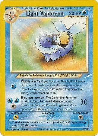 Light Vaporeon (52/105) [Neo Destiny Unlimited] | Pegasus Games WI