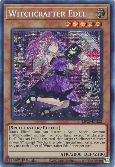 Witchcrafter Edel [MP20-EN222] Prismatic Secret Rare | Pegasus Games WI