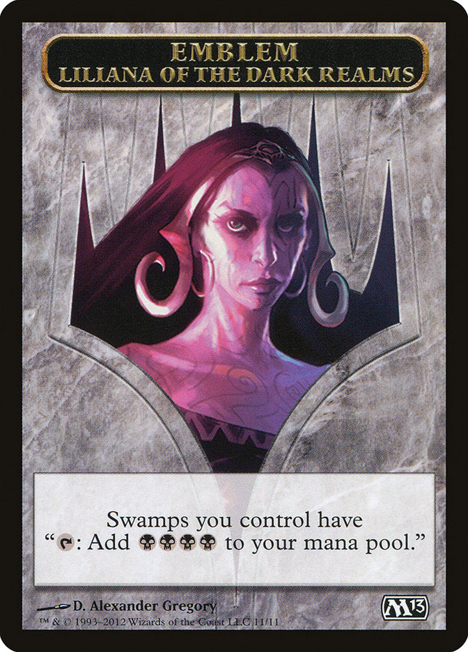 Liliana of the Dark Realms Emblem [Magic 2013 Tokens] | Pegasus Games WI