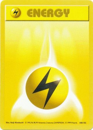 Lightning Energy (100/102) [Base Set Shadowless Unlimited] | Pegasus Games WI