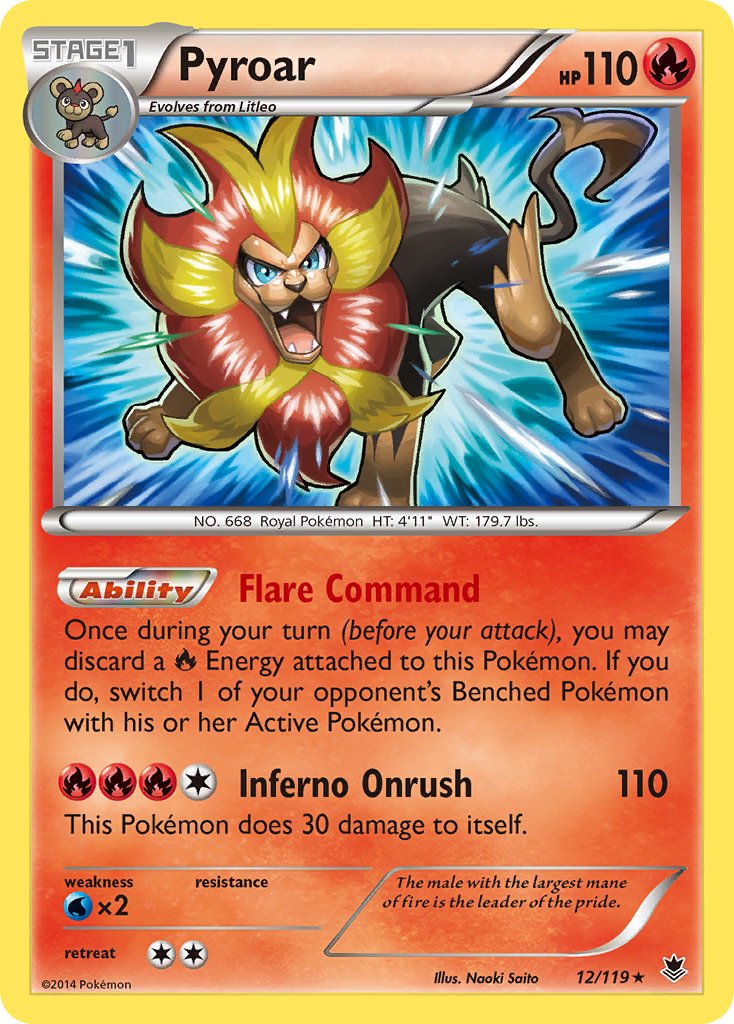 Pyroar (12/119) (Theme Deck Exclusive) [XY: Phantom Forces] | Pegasus Games WI