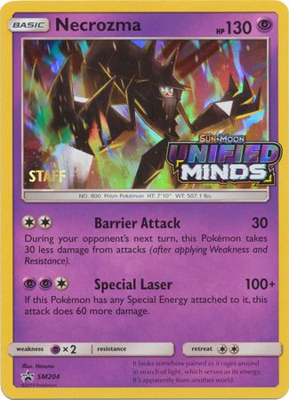 Necrozma (SM204) (Staff Prerelease Promo) [Sun & Moon: Black Star Promos] | Pegasus Games WI