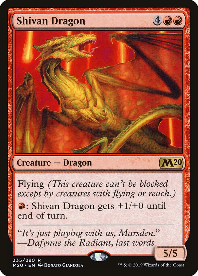 Shivan Dragon [Core Set 2020] | Pegasus Games WI