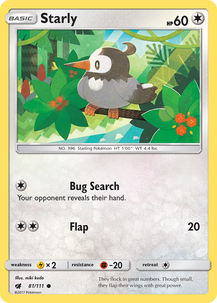 Starly (81/111) [Sun & Moon: Crimson Invasion] | Pegasus Games WI