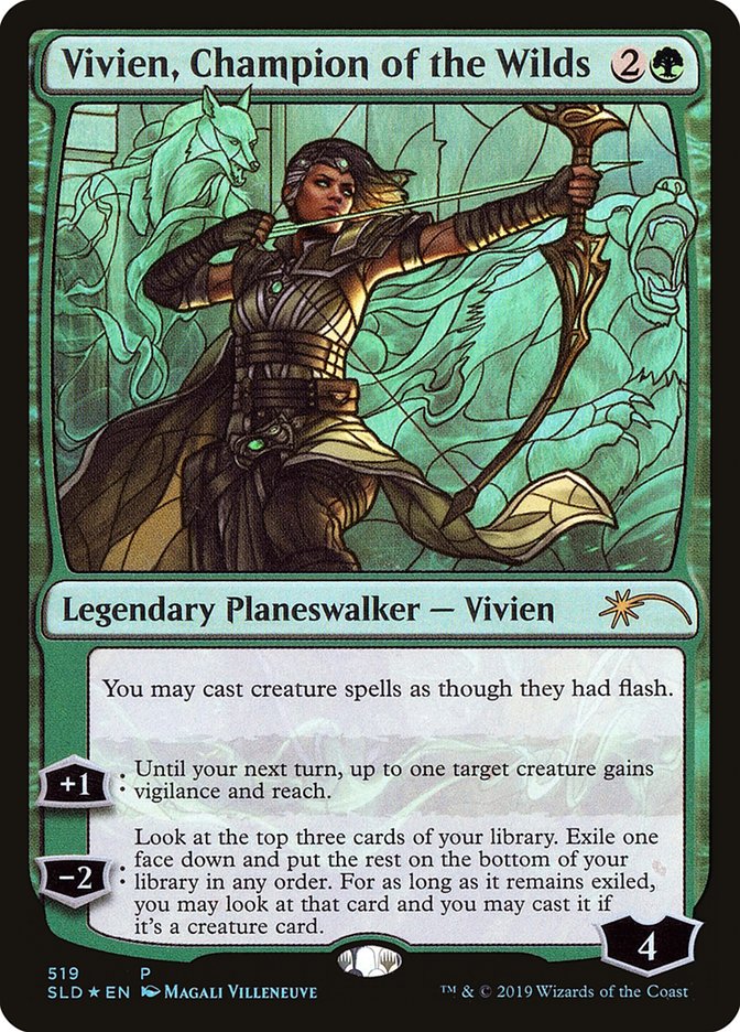 Vivien, Champion of the Wilds (Stained Glass) [Secret Lair Drop Promos] | Pegasus Games WI