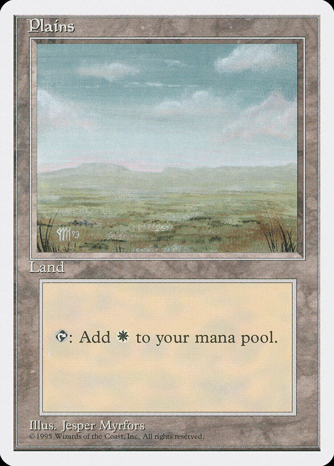 Plains (Signature on Left) [Fourth Edition] | Pegasus Games WI