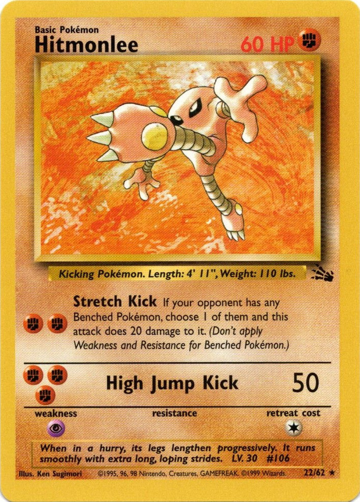 Hitmonlee (22/62) [Fossil Unlimited] | Pegasus Games WI