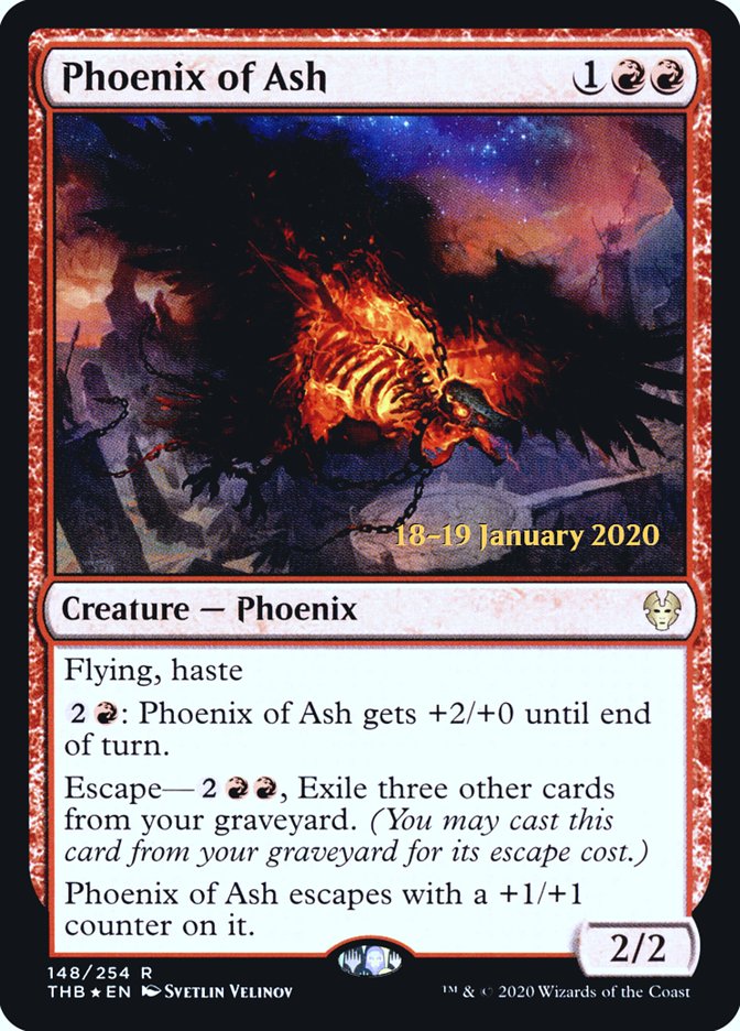 Phoenix of Ash [Theros Beyond Death Prerelease Promos] | Pegasus Games WI