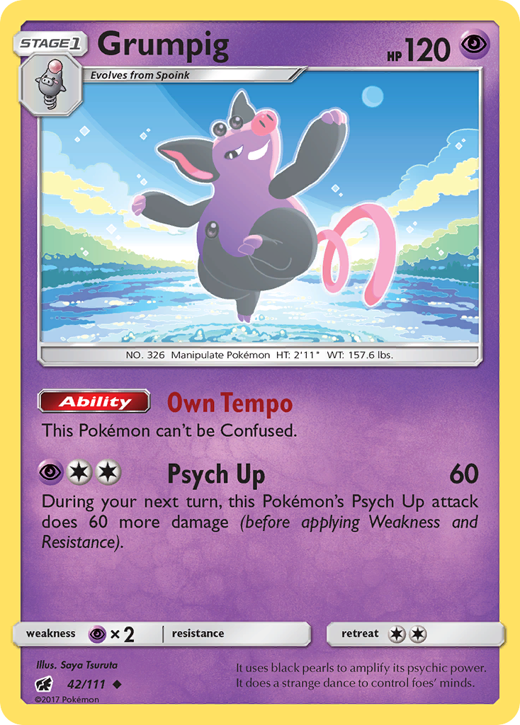 Grumpig (42/111) [Sun & Moon: Crimson Invasion] | Pegasus Games WI