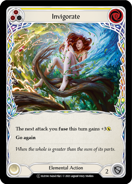 Invigorate (Yellow) [U-ELE104] Unlimited Rainbow Foil | Pegasus Games WI