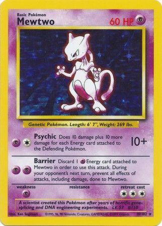 Mewtwo (10/102) [Base Set Unlimited] | Pegasus Games WI