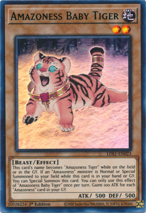 Amazoness Baby Tiger (Green) [LDS1-EN023] Ultra Rare | Pegasus Games WI