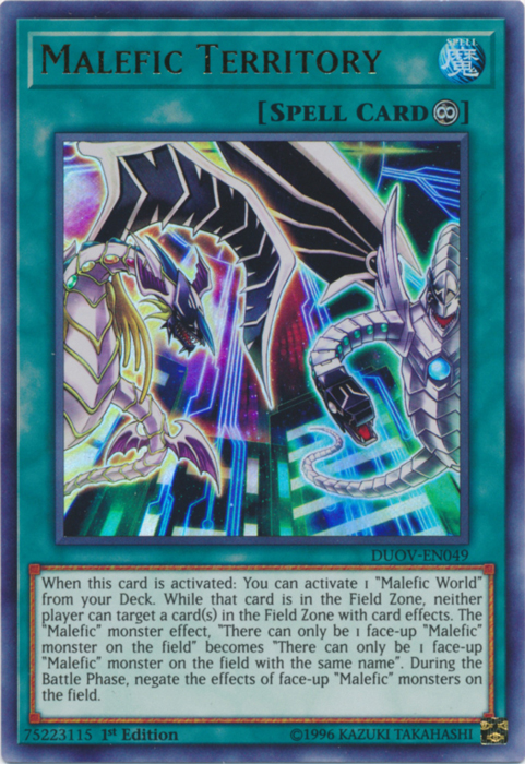 Malefic Territory [DUOV-EN049] Ultra Rare | Pegasus Games WI