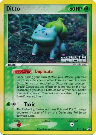 Ditto (36/113) (Stamped) [EX: Delta Species] | Pegasus Games WI