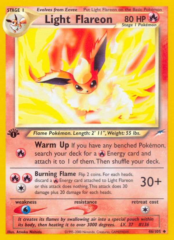 Light Flareon (46/105) [Neo Destiny 1st Edition] | Pegasus Games WI