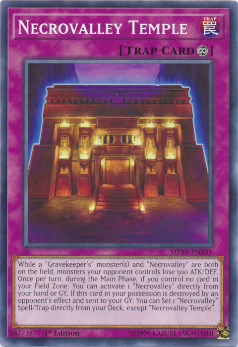 Necrovalley Temple [MP19-EN205] Common | Pegasus Games WI