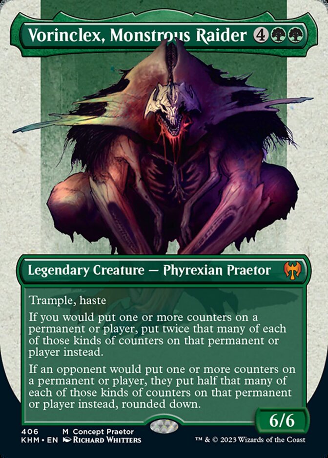 Vorinclex, Monstrous Raider (Borderless Concept Praetors) [Phyrexia: All Will Be One] | Pegasus Games WI