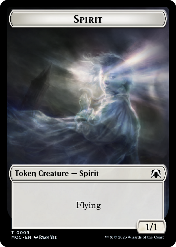 Spirit (9) // Treasure Double-Sided Token [March of the Machine Commander Tokens] | Pegasus Games WI