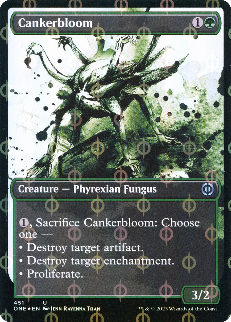 Cankerbloom (Showcase Ichor Step-and-Compleat Foil) [Phyrexia: All Will Be One] | Pegasus Games WI