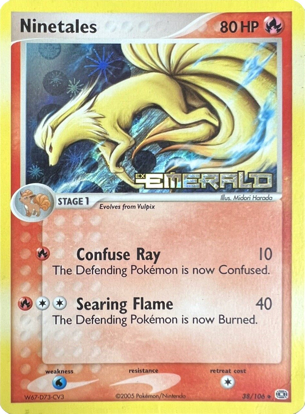 Ninetales (38/106) (Stamped) [EX: Emerald] | Pegasus Games WI