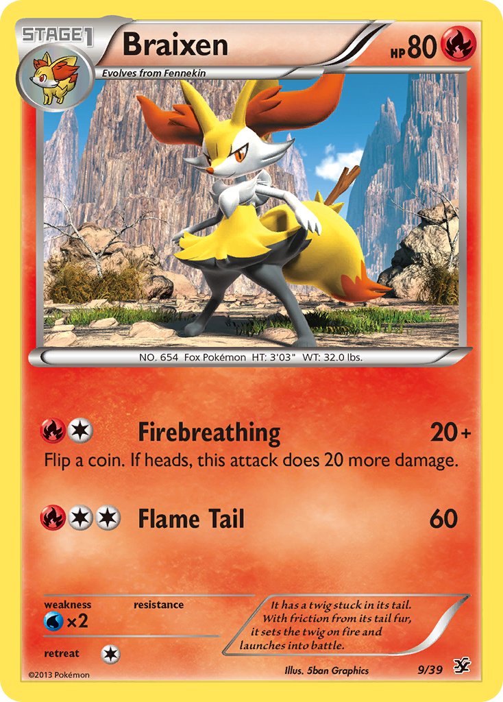 Braixen (9/39) [XY: Kalos Starter Set] | Pegasus Games WI