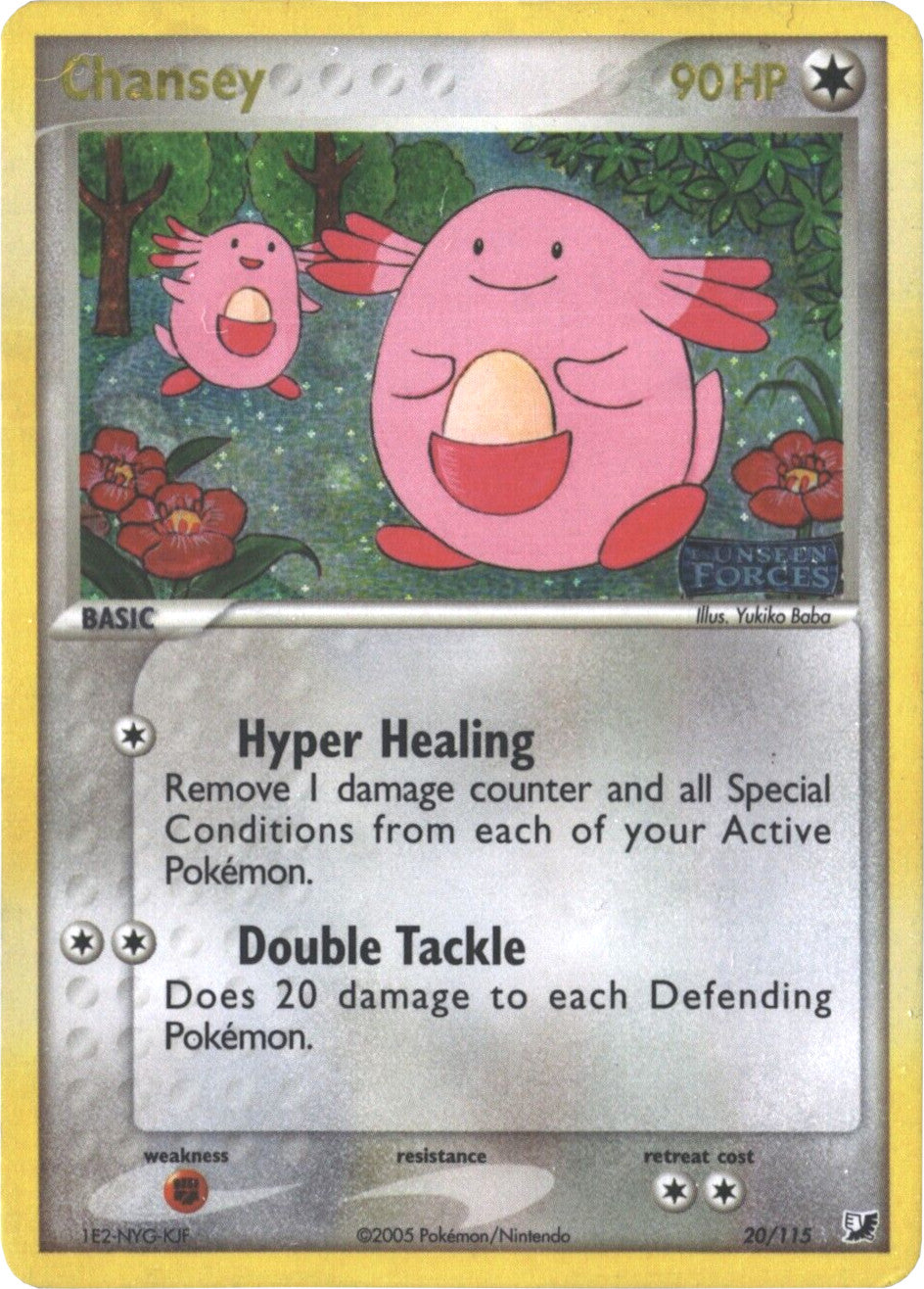 Chansey (20/115) (Stamped) [EX: Unseen Forces] | Pegasus Games WI