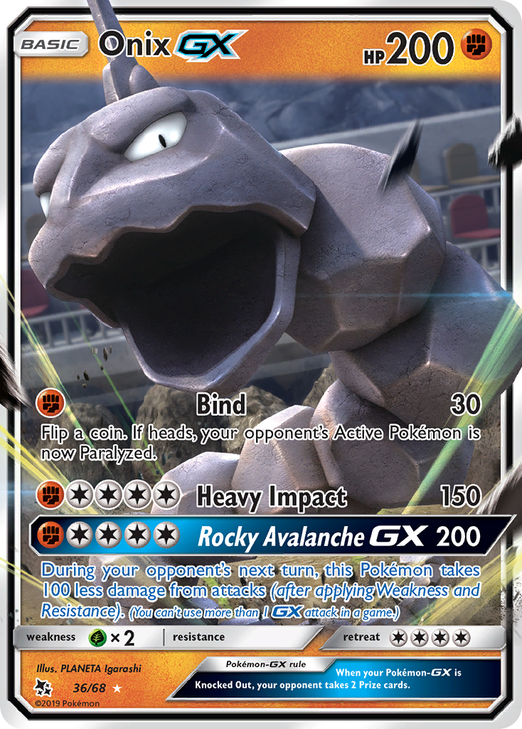 Onix GX (36/68) [Sun & Moon: Hidden Fates] | Pegasus Games WI