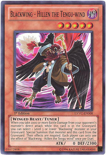 Blackwing - Hillen the Tengu-wind [EXVC-EN008] Super Rare | Pegasus Games WI