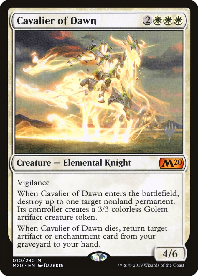 Cavalier of Dawn (Promo Pack) [Core Set 2020 Promos] | Pegasus Games WI