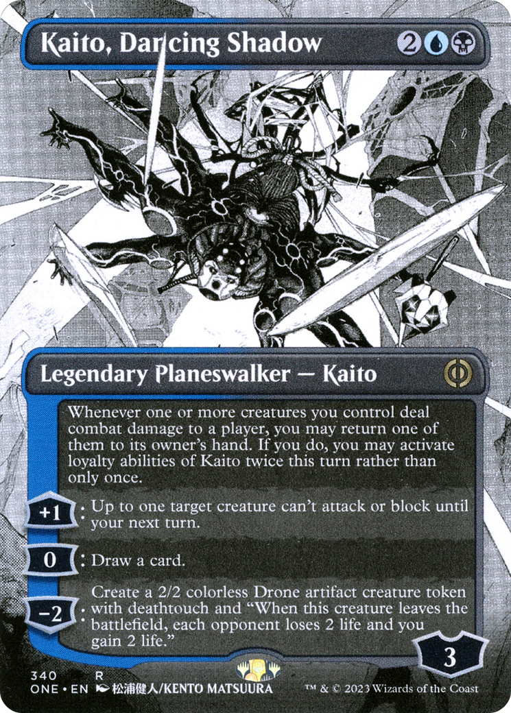 Kaito, Dancing Shadow (Borderless Manga) [Phyrexia: All Will Be One] | Pegasus Games WI