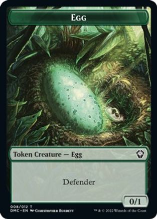 Snake // Egg Double-Sided Token [Dominaria United Commander Tokens] | Pegasus Games WI