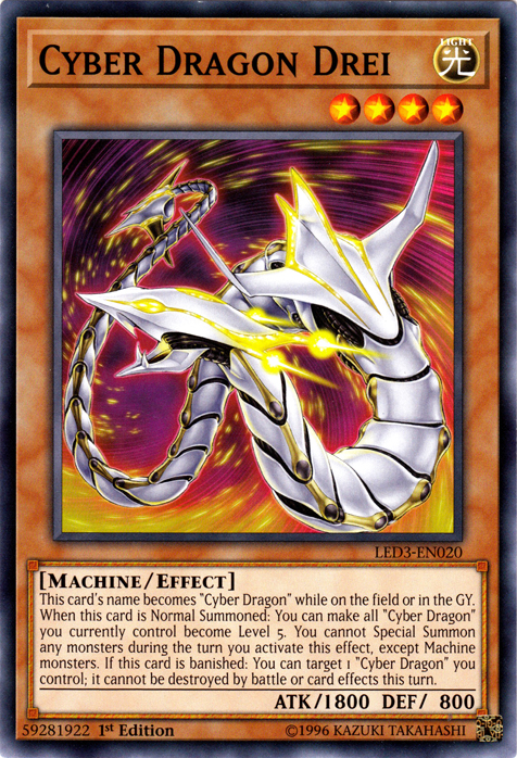 Cyber Dragon Drei [LED3-EN020] Common | Pegasus Games WI