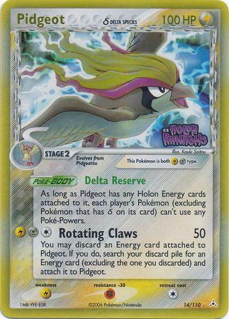 Pidgeot (14/110) (Delta Species) (Stamped) [EX: Holon Phantoms] | Pegasus Games WI