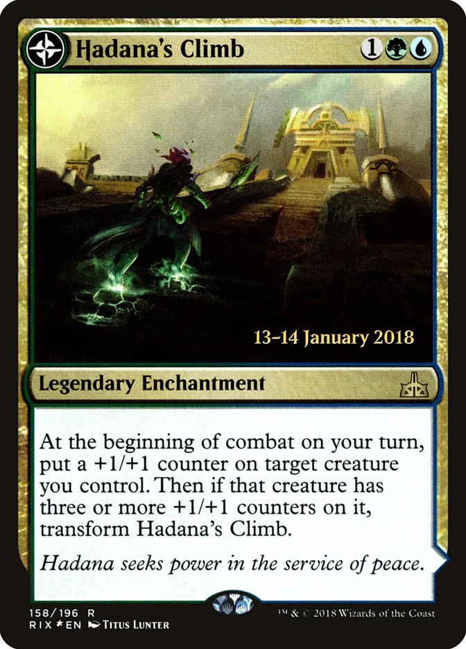 Hadana's Climb // Winged Temple of Orazca [Rivals of Ixalan Prerelease Promos] | Pegasus Games WI