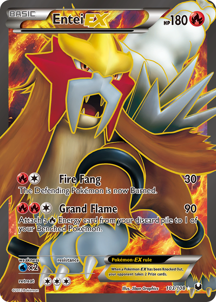 Entei EX (103/108) [Black & White: Dark Explorers] | Pegasus Games WI