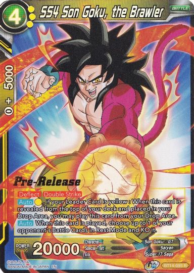 SS4 Son Goku, the Brawler (BT14-095) [Cross Spirits Prerelease Promos] | Pegasus Games WI
