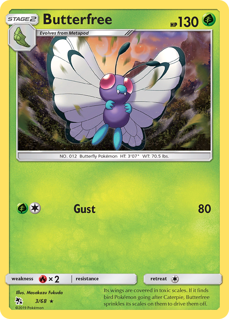 Butterfree (3/68) [Sun & Moon: Hidden Fates] | Pegasus Games WI