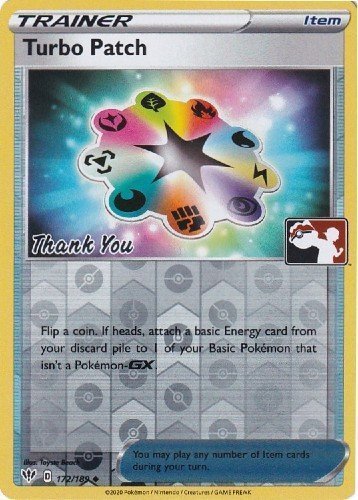 Turbo Patch (172/189) (Pokemon League) [Sword & Shield: Darkness Ablaze] | Pegasus Games WI