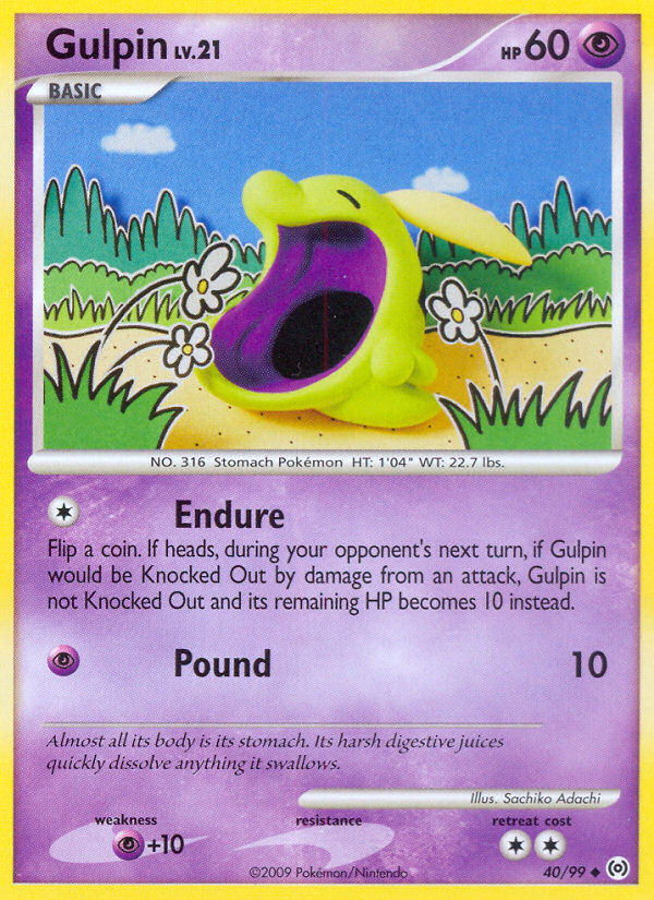 Gulpin (40/99) [Platinum: Arceus] | Pegasus Games WI