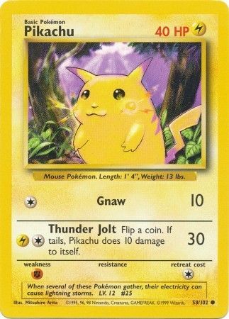 Pikachu (58/102) [Base Set Unlimited] | Pegasus Games WI