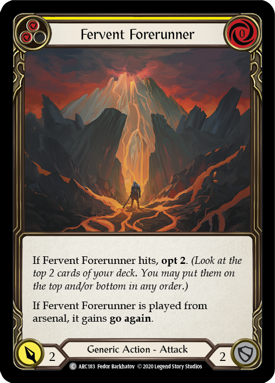 Fervent Forerunner (Yellow) [ARC183] Unlimited Rainbow Foil | Pegasus Games WI