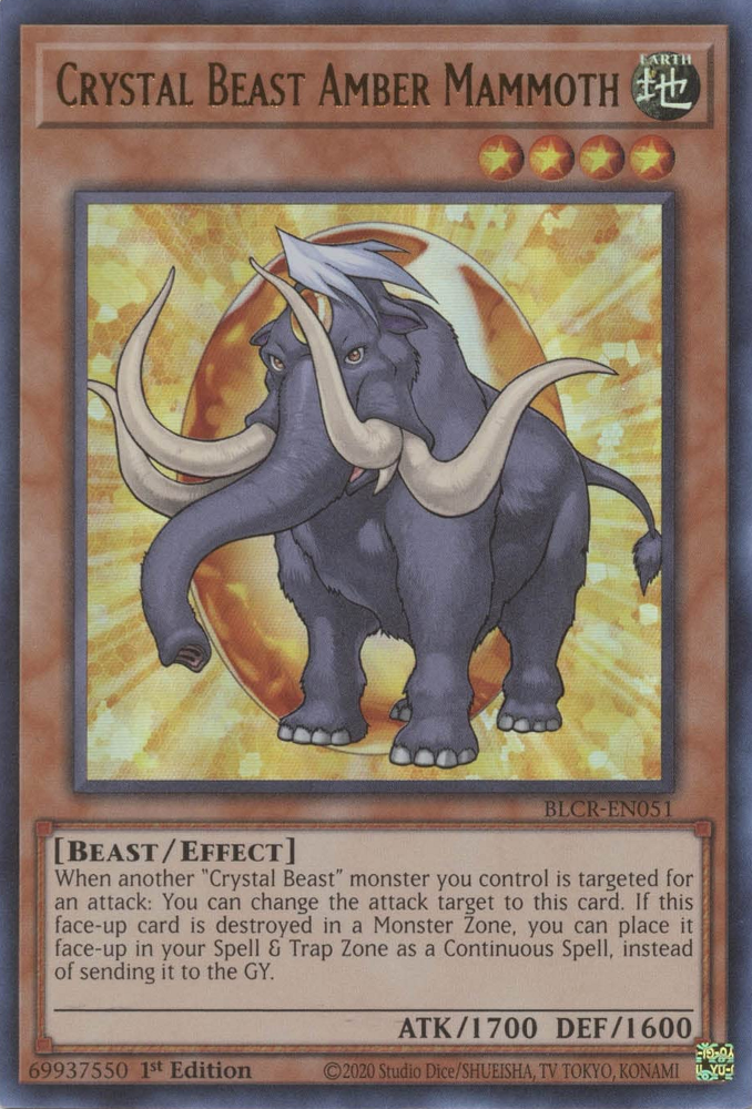 Crystal Beast Amber Mammoth [BLCR-EN051] Ultra Rare | Pegasus Games WI