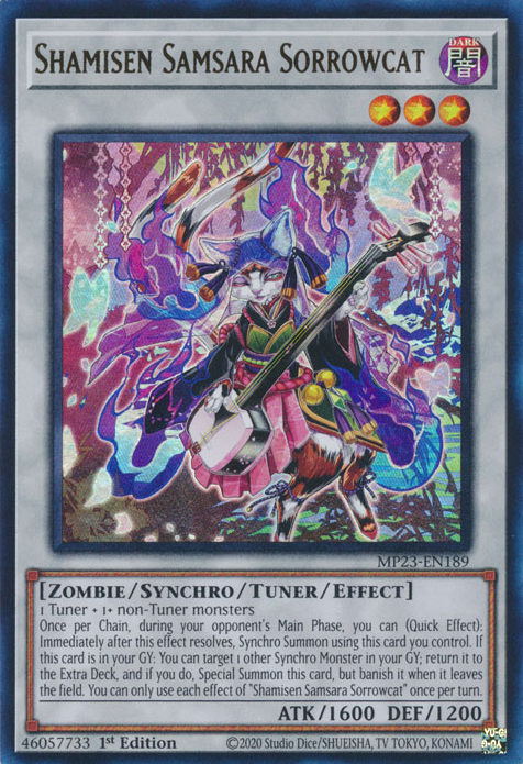 Shamisen Samsara Sorrowcat [MP23-EN189] Ultra Rare | Pegasus Games WI