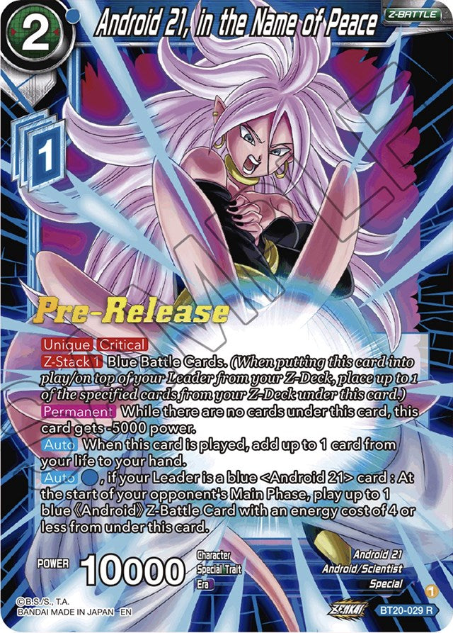 Android 21, in the Name of Peace (BT20-029) [Power Absorbed Prerelease Promos] | Pegasus Games WI